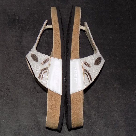Mephisto White and Brown Sandals - Picture 10 of 14